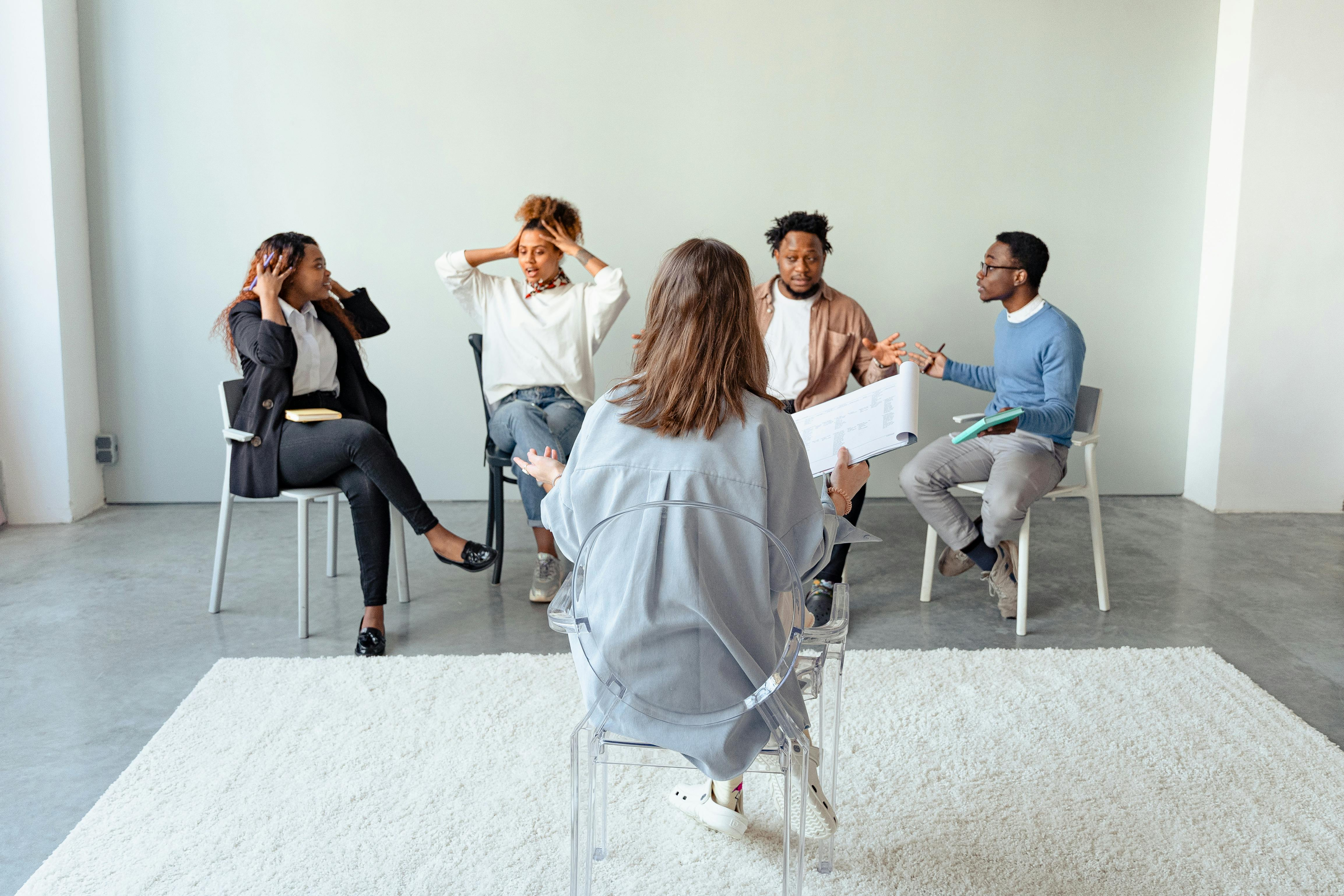Participants in a premium wellness workshop